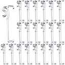 Blulu 3 Inch Valance Clips Window Blind Hidden Clip Clear Plastic Retainer Latent for Horizontal Blind(20 Pieces)