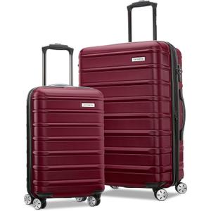 Samsonite Omni 2 Hardside Expandable Luggage with Spinner Wheels, 2-Piece Set (19/24), Nature Merlot