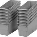 Really Good Stuff Durable Book and Binder Holders 12 Pack - Ideal for Narrow or Vertical Storage Needs - Book, Magazine, File Folder, and Binder Holders - Classroom Organization Made Easy (Pebble)