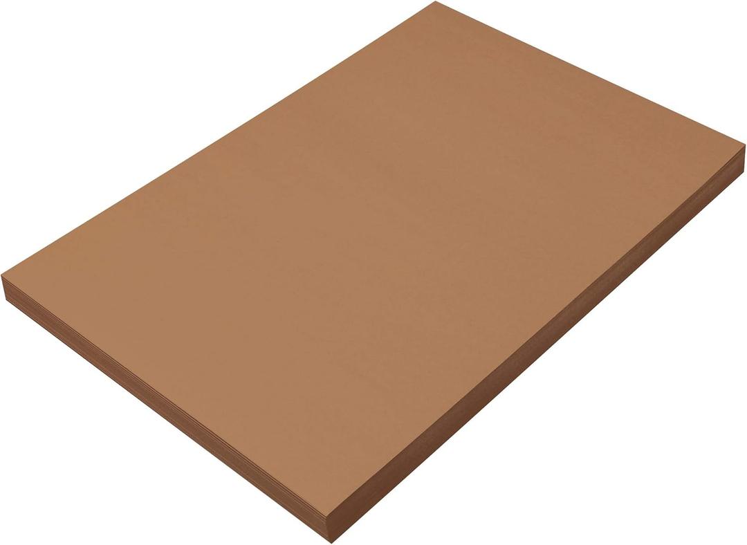 Prang (Formerly SunWorks) Construction Paper, Brown, 12" x 18", 100 Sheets