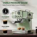 20Bar Semi Automatic Retro Espresso Machine with Milk Frother