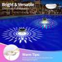 Floating Pool Lights Solar Powered, 6.5 Vibrant RGB Colors Pool Lights that Float with Dynamic Lighting Effects, Waterproof Float or Hang Solar Floating Light for Pool Hot Tub Garden Party(1)