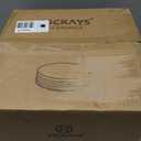 vicrays Ceramic Dinner Plates Set, 10 Inch, Set of 6, Round, Dishwasher Safe, NOT Microwave Safe, Suitable for Steak, Pasta, Home, Party, Restaurant Black with Golden