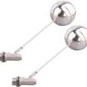 Stainless Steel Float Ball Valves - 1' NPT Male Thread Flow Control Sensor Valve Automatic Water Level Control For Tank Pond Water Tower (pack of 2)