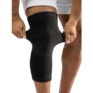 Bamboo Knee Sleeves, 2-Pack Knee Compression Sleeve Women Men Elastic Warm Slip-on Recovery Knee Brace for Arthritis Knee Pain (Medium, Black)