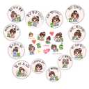 Temporary Tattoos Stickers  Cute Korean Baby & Gator Sticker Set | 20 pieces Non-Toxic Skin-Safe Emotions for Kids & Teens