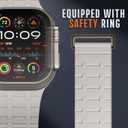 Suitisbest Compatible with Apple Watch Bands for Men 44mm 45mm 46mm 49mm 42mm Women, Silicone Magnetic Sport Loop Strap for iWatch Ultra 3 2 Series 11 10 9 8 7 6 5 4 3 SE3 (Starlight)