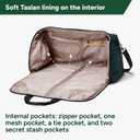 Halfday Convertible 2-in-1 Premium Garment Duffel Weekender Bag 45L: Wrinkle-Free Travel (Hanging Suit Compartment, Shoe Pockets, Trolley Sleeve), Balistic Nylon Carry-on, Palm