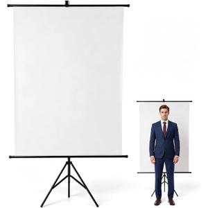 Junkin Retractable Passport Photo Backdrop with Stand, 35.4" x 59"