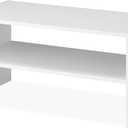 Whitmor Wood Stackable 2-Shelf Shoe Rack, White, 24 inches
