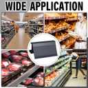 Kathfly 100 Pcs Wire Shelf Label Holders Compatible with Metro 1-1/4in Shelves, Plastic Wire Rack Label Holder 3 l x 1.25 H Price Tag Shelf Clips On, Black