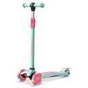 Dribbl 3-Wheel Kids Scooter - Lean-to-Steer Technology, Adjustable Height Handlebar, Wide Anti-Slip Deck, Scooter for Boys & Girls Ages 3+, Child Safety Approved, Support Riders Up to 165 lbs, Candy