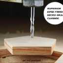 Align Carbide, Ball Nose Router Bit, 1/4 Inch Cutting Diameter, 1/4 Inch Shank, Premium Solid Micro Grain Carbide, Spiral Plunge, 2 Flute, Ball Nose Cutting Face, CNC Router Pro-Series.