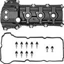 Left Engine Valve Cover Replace compatible with Ford 11-19 Explorer 15-17 F-150 11-18 Edge 3.5L with Gasket Set Replace# BR3Z-6582-R, BR3Z-6582-M, BR3Z-6582-P, BR3Z-6582-E