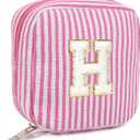 LETGO Easter Basket Gifts for Kids Teen Girls Women | Initial Makeup Bag | Cosmetic Bag Travel Bags | 11 12 13 14 15 16 Years Old Girl Gift Teacher Gift Teen Girl Gifts Trendy Stuff