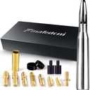 Chrome Bullet Antenna 50 Cal Bullet Car Truck Antenna Truck Accessories Silverado 1500 F150 F250 F350 Ram 1500 GMC Sierra 1500 Ranger Short Replacement Antena (Chrome, 5.5inch)