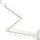 Wall Mounted Clothes Drying Rack, Collapsible, Folding, Retractable - Clothes Hanging Rack (Hooks, White)