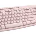 Logitech MK270 Wireless Keyboard for Windows, 2.4 GHz, 8 Multimedia Keys, PC, Laptop, Wireless Keyboard - Rose (1 Pack)