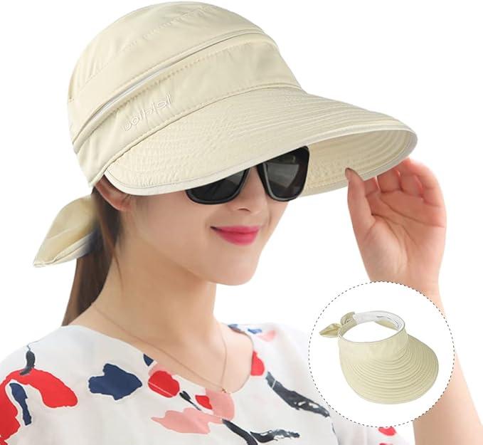 Sun Hat Fishing Hats for Women UV Protection Beige One Size