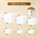 Dessert Table Display Set,6pcs Buffet Risers,Dessert Table Display Set,White Buffet Risers,Acrylic Boxes For DisplayWhite,DessertTable DisplaySet,Cube Boxes NestingRisers(8"-7"-6"-5"-4"-4")