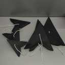 SUNBEAUTY 5 Pcs 9-Pointed Black Paper Star Lanterns 12 Inch Hanging Lamp Black Paper Funeral Decorations Christmas Birthday Home Holiday Party Decorations