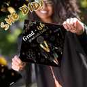 Dunzoom Grad Cap Topper Black Women She Did Graduation Cap Topper Class of 2026 DIY Decor Kit for Graduation Ceremony Motivational Inspirational Decor African Art