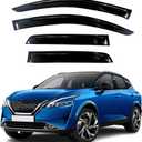 KPY Window Visor Compatible with Nissan Qashqai 2017-2021, Nissan Rogue Sport 2017-2024 (Only for Sport Model), 4PC Rain Guard Side Window Vent Deflector Tape-On Style, 2019 2020 2021 2022 2023 2024
