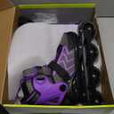 Nattork Adjustable Inline Skates for Adults and Teens, Outdoor & Indoor Blades Roller Skates for Boys, Beginners (X-Large - Adult (8W-9.5W/6.5M-8M), Purple)