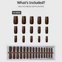 BTArtboxnails SOFTCOATTIPS Press On Nails - Tortoiseshell Long Square Press On Nails, 90Pcs Salon Quality Soak Off Soft Gel Nail Tips in 15 Sizes