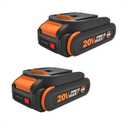 WORX 20V Battery PowerShare Lithium-ION 2.0 Ah 2 pcs, WA3669.2