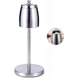 ROIMOE Stainless Steel Ashtrays with Lid Adjustable Floor Standing Home Ashtrays Indoor/Outdoor Windproof/Rainproof Smokeless Covered Ashtrays Suitable for Patio, Home & Office Decoration (Adjustable)