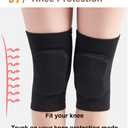 SUJAYU Dance, Wrestling, Basketball, Volleyball Knee Pads for Women, Knee Protector Soft Knee Pads for Work (Black, S)