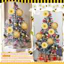 Novabright 16 Pcs Spring Bee Tree Picks Stems Decorations Bee Tree Topper Ornaments Beehive Honeybee Flower Picks for Vase Filler Baby Shower Table Centerpiece Summer Home Party Favor