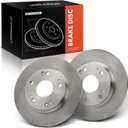 A-Premium 10.23 Inch (259.8mm) Rear Solid Disc Brake Rotors, 2-Pack