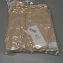 Women's Two Piece Outfits Lounge Sets Long Sleeve Ruched Top & Wide Leg High Waist Pants with pockets (Beige, XL)