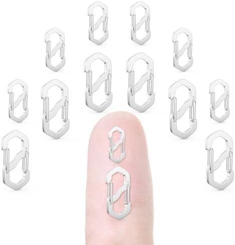 Evnlo 12Pcs Double Opening Lobster Clasp Necklace Shortener Bracelet Clasps and Closures, Silver Necklace Shortener Clip for Jewelry Making (Small & Medium), 3 Pack