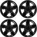 17-Inch Gloss Black Wheel Skin Set Compatible with Chevrolet Malibu 20082012 | Snap-On Hubcaps for 5-Lug Steel Wheels | Stylish OEM Replacement Wheel Covers (Set of 4)