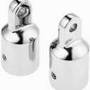 2Pcs Boat Bimini Top Fitting Deck Hinge Slide Cap Pipe Eye End Cap External Eye End Canopy Tube Boat Accessories (7/8" 22mm)