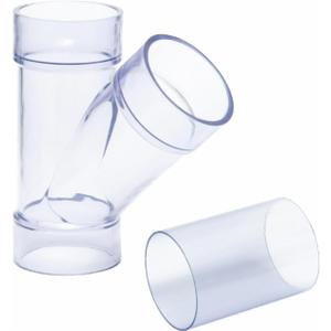 POWERTEC 2-1/2 Inch ID Y Fitting for 2-1/2 Inch OD Dust Collection Pipes, Adapters and Fittings with Splice for 2 1/2 Inch ID Dust Collection Hose Connector, 1 set (70320)