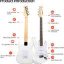 MOSEN 39" Electric Guitar Kit, SSS Pickups, Maple Neck, with Amp, Bag, Capo