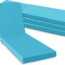 Chaise Lounge Cushions Outdoor Set of 4 - Waterproof and Fade Resistant Sun Lounger Replacement Cushions - Patio Lounger Pads with Removable Cover for Pool, Deck, Lawn, 80 x 26 x 3 Inch, Teal