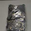 Horaldaily Black Tablecloth 60x84 Inch Rectangular, Solid Rectangle Table Cloth with Golden Sequin, Thanksgiving Christmas Table Cover for Wedding, Party, Banquet, and Events