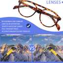 KoKoBin Aviator Round Reading Glasses for Men and Women,3 Pairs Oversized Blue Light Blocking Spring Hinge Readers (Mix Color)