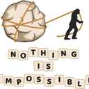 Active Quote Wall Decal Nothing is Impossible Nothing is Impossible Quote Cute Size: 30 Inch X 27 Inch