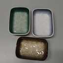 3 Pack Hamster Ceramic Bowl Small Animals Anti-Turning Food Water Bowl for Rabbit Sugar Glider Hamster Guinea Pig Hedgehog Squirrel ((Blue, Green and Brown)