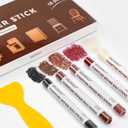 Wood Filler Sticks, 18 Colors Wood Wax Crayons, SEISSO Furniture Repair Scratch Wax Stick Pen kit for Touch Ups Scratches, Scuffs, Cracks, Nail Holes of Hardwood Floors, Cabinets, Tables, Doors