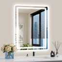 22"x30" LED Bathroom Mirror with Lights, Backlit + Front Lit, Anti-Fog, Lighted Bathroom Mirror for Wall, HD Shatterproof Tempered Glass, Dimmable, Memory Function (Horizontal/Vertical)
