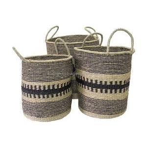Set Of 3 Baskets For Home  42x12, 47x14, 53x15