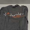 Vintage San Francisco Skyline Baseball Heartbeat Men Women Long Sleeve T-Shirt (Dark Heather Grey, L)