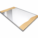 24x36 Wavy Wood Bathroom Vanity Mirror